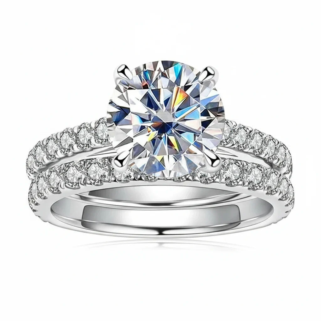 Bague moissanite Montréal Ensemble union éternelle