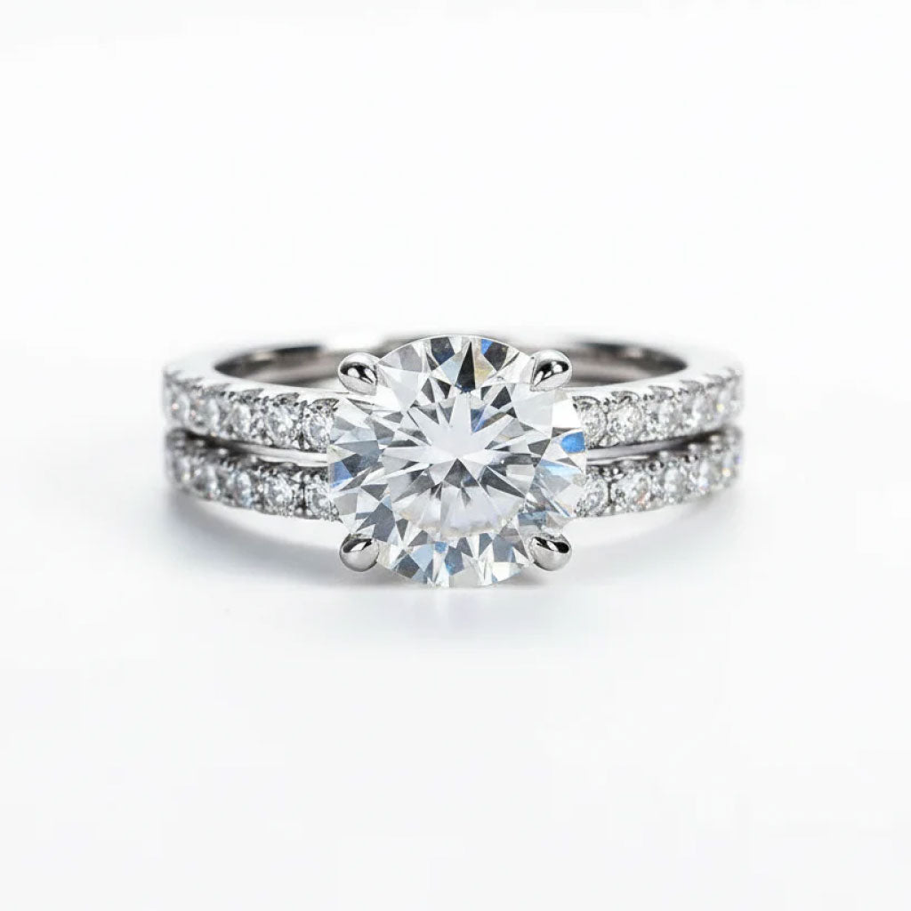 Bague moissanite Montréal Ensemble union éternelle