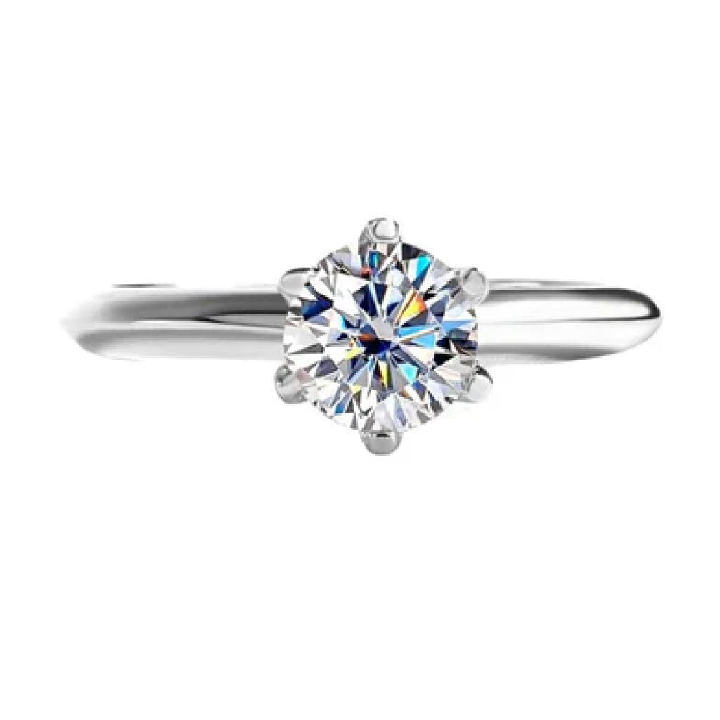 Bague moissanite Montréal L'Iconique solitaire