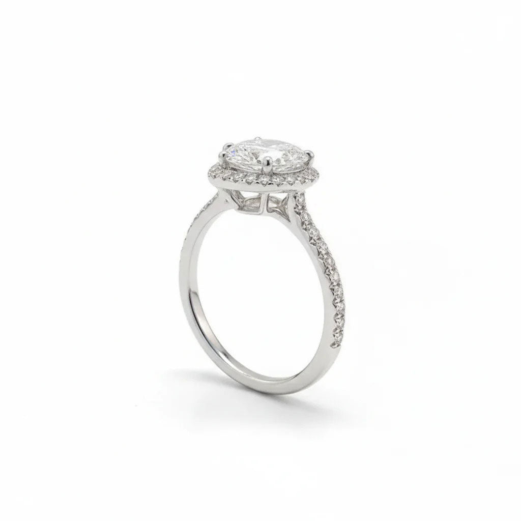 Bague Moissanite Montréal Aurora Ovale