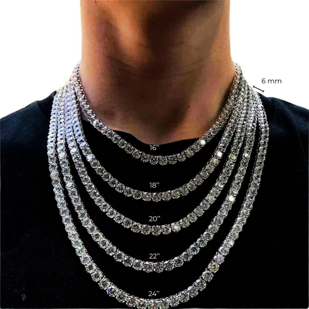 Moissanite Tennis Bracelet VVS1 Moissanite Diamond - Montreal Moissanite rose yellow gold 4 length necklace