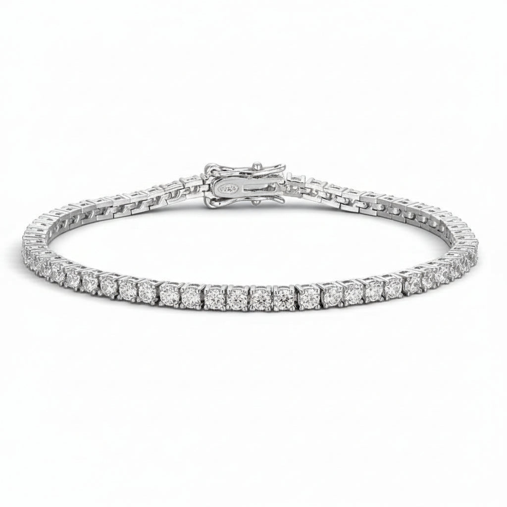 Moissanite Tennis Bracelet VVS1 Moissanite Diamond - Montreal Moissanite white gold
