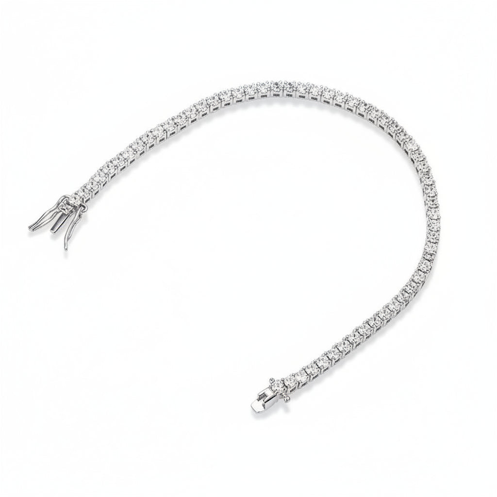 Moissanite Tennis Bracelet VVS1 Moissanite Diamond - Montreal Moissanite  white gold 2